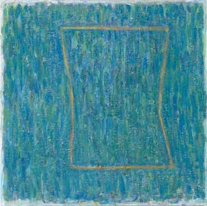 Bule/Green Gold, Oil on Canvas, 24"x24" 2013