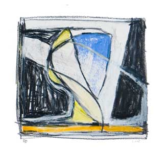 Oil Pastel and Graphite on Paper, 7"x7", 2008