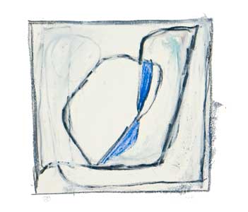 Oil Pastel and Graphite on Paper, 6"x6", 2008
