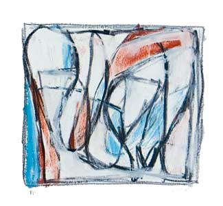 Oil Pastel and Graphite on Paper, 5"x6", 2008
