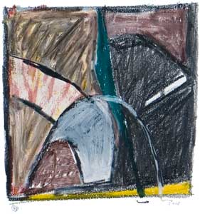 Oil Pastel and Graphite on Paper, 6"x6", 2008