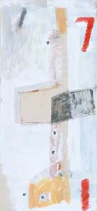 After Sarah 17, Oil and Primer on Canvas 24"x12" 2013
