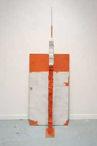 Above Below & Behind, Primer & acrylic on wood, 2013