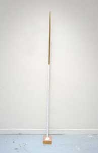 Thin Figure 1, Wood & Plaster, 48"x2"x2", 2013